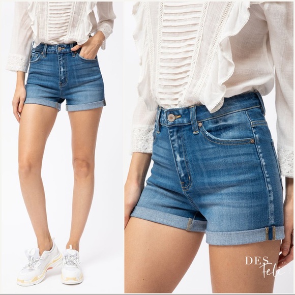 Super High Rise Jean Shorts - Picture 2 of 5